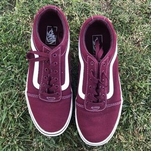 Old Skool Vans, Rumba Red / Off white